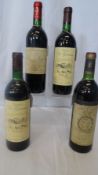 FOUR BOTTLES OF RED INCLUDING CHATEAU GRUAUD LAROSE 1981 AND A CHATEAU BRANAIRE (DULUC-DUCRU) St