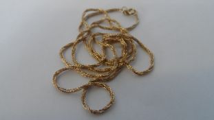 A 585 STAMPED GOLD CHAIN, APPROX 6 gms.