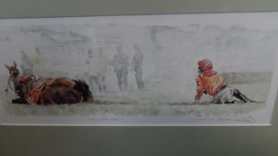 D. M DENT SIGNED PRINT `THE ALL CLEAR` TOGETHER WITH A FRAMED AND GLAZED PRINT OF ARKLE IN