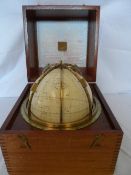 A KELVIN & HUGHES LTD STAR GLOBE, CIRCA 1975, THE 7 INCH GLOBE MOUNTED WITHIN A GILT BRASS