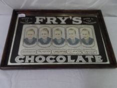 A FRYS CHOCOLATE ADVERTISING MIRROR DEPICTING CHILDREN DEPICTING A BOY IN SAILORS DRESS, APPROX.