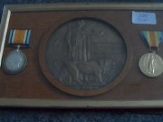 A WORLD WAR ONE GREAT WAR MEDAL TO 1812 PTE. F P HITCHMAN R. WAR. R TOGETHER WITH A VICTORY MEDAL