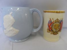 A JOHNSON BROS. H M KING EDWARD VIII CORONATION 1937 MILK JUG TOGETHER WITH GEORGE V AND QUEEN