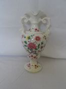 A WHITE WEDGWOOD OF ETRURIA SHELL SHAPED FLOWER VASE TOGETHER WITH A JAMES KENT OLD FOLEY
