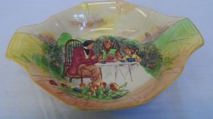 A ROYAL DOULTON BOWL, CAFFERS D 4210 TOGETHER WITH ANOTHER DEPICTING A FAMILY AT A TABLE,