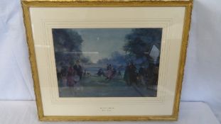 AN ORIGINAL FRAMED AND GLAZED WATERCOLOUR BY MARTIN FREDERICK HAMLYN  ( 1886 - 1966 )  DEPICTING