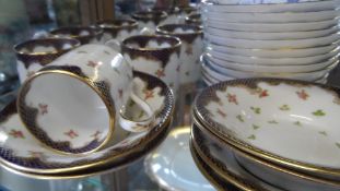 A COLLECTION OF MISC. PORCELAIN INCL. TWELVE ROYAL WORCESTER BONE CHINA COFFEE CUPS AND TWELVE