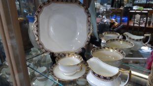 A COLLECTION OF MISC. PORCELAIN INCL. A PART AYNSLEY TEA SET INCL. TWO SANDWICH PLATES, TWELVE TEA