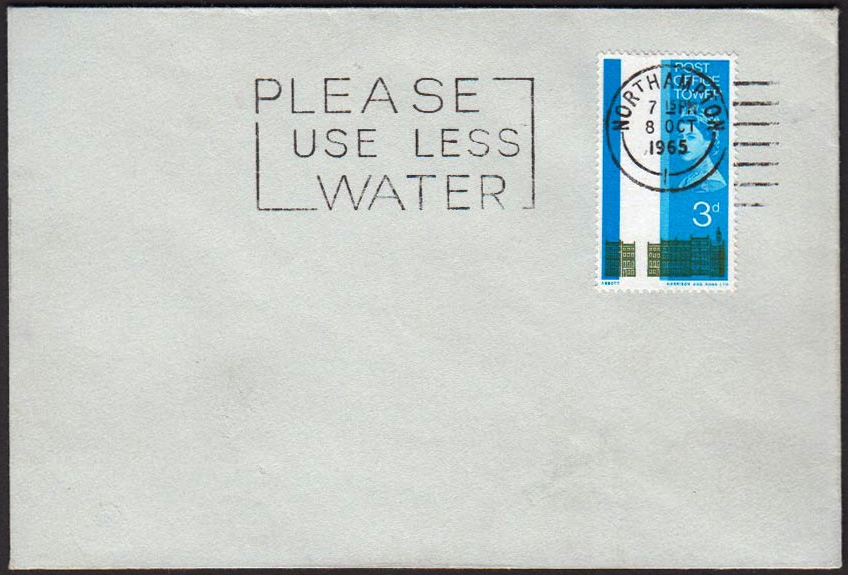 1965 Post Office Tower 3d (Ordinary) Missing Olive-Yellow (Post Office Tower) on plain FDC with