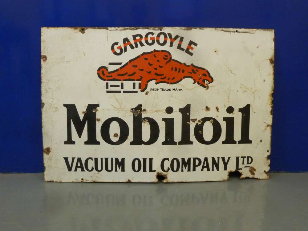 Gargoyle Mobil oil enamel sign - 76.5 x 114cm