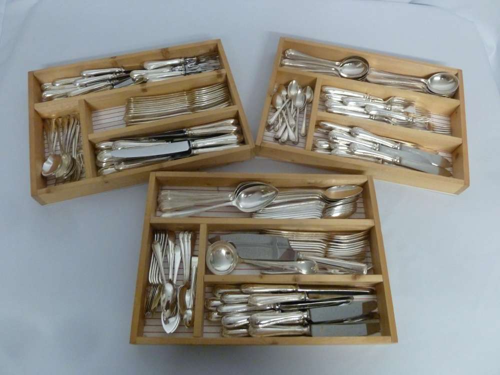 Mappin & Webb silver plated flatware for 12 place settings