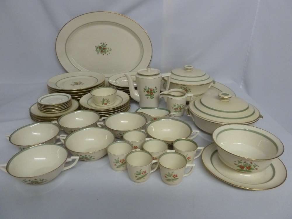 Copenhagen Fensmark dinner service to include tureens, platters, plates, cups and saucers and coffee