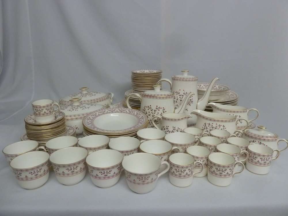 Royal Crown Derby Brittany A1229 dinner service to include plates, bowls, serving dishes, cups and