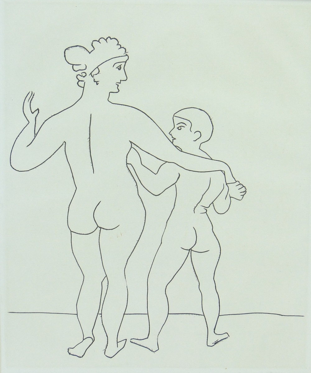 Andre Derain (1880-1954)
engraving, illustration for Le Satyricon, unsigned, p 11.5" x 9.5",