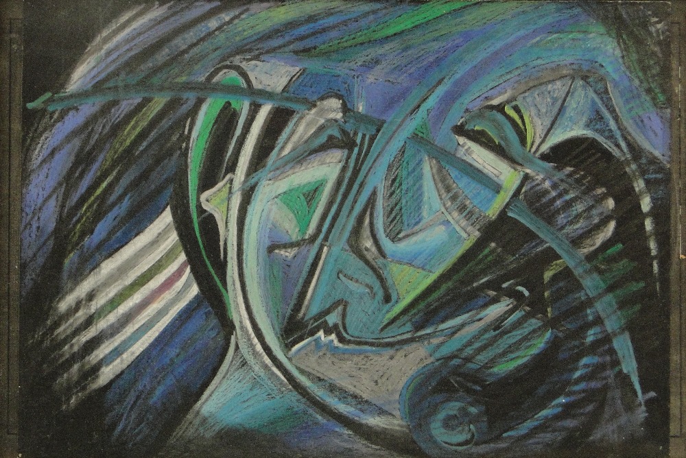 Attributed to Stanley William Hayter (1901-1988)
coloured pastels, abstract, unsigned, 14" x 19",