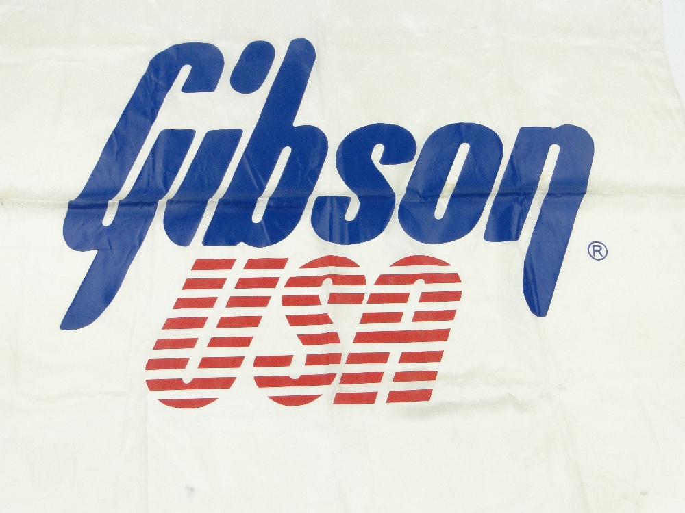 A Gibson USA printed silk panel, 44".