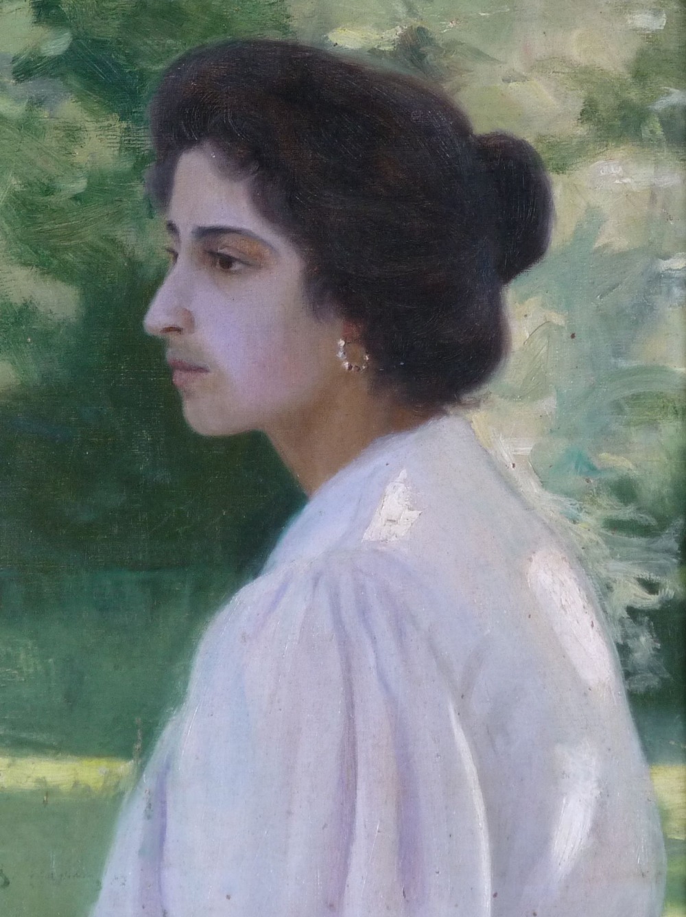 ATTRIBUTED TO SIR ALFRED JAMES MUNNINGS (1878-1959) OIL PAINTING ON CANVAS BOARD Portrait of a