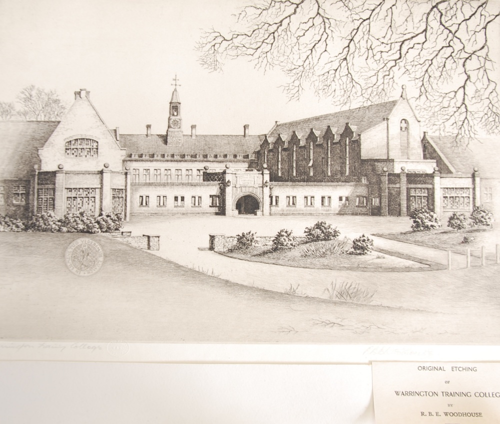 R. B. E. WOODHOUSE two original limited edition etchings both `Warrington Training College` 10" x