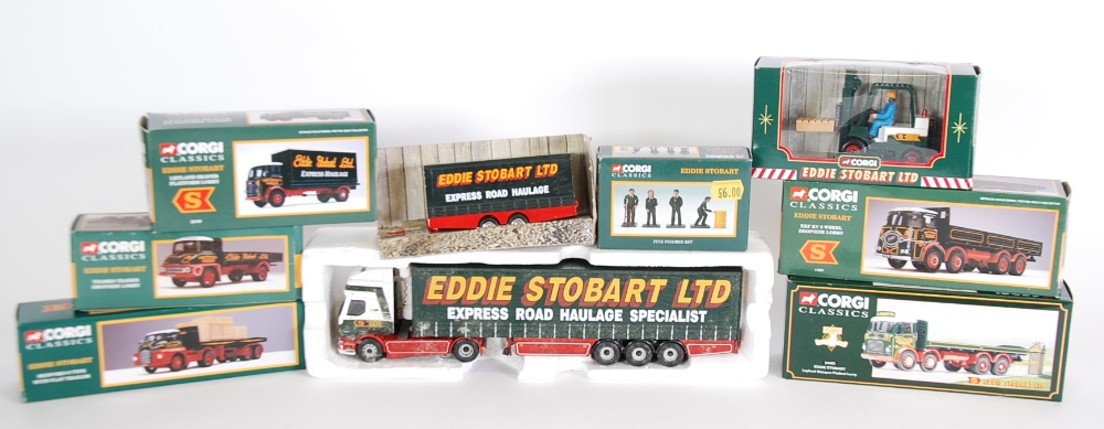 FIVE CORGI CLASSICS "EDDIE STOBART" RELATED MINT AND BOXED COMMERCIAL VEHICLES includes 1:50 scale