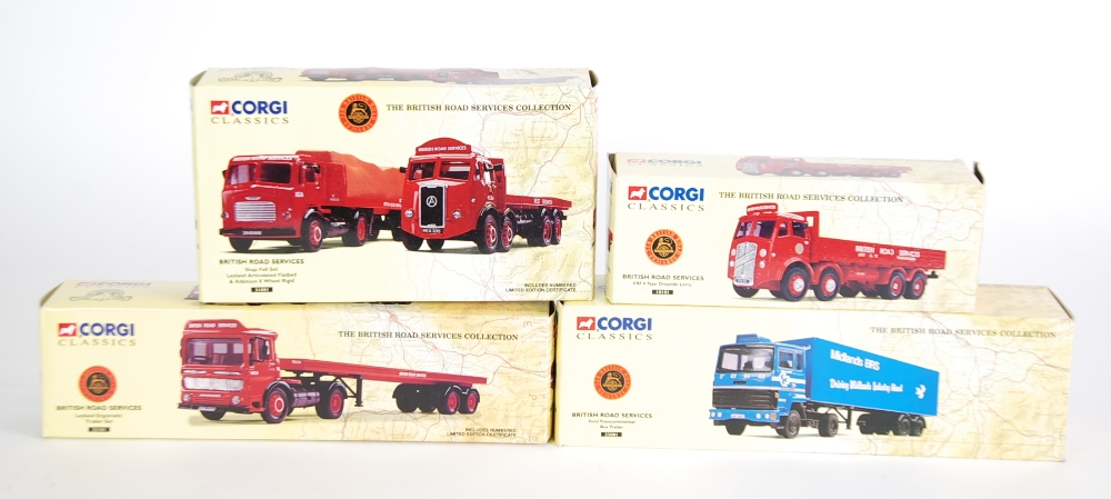 FOUR CORGI CLASSICS `BRITISH ROAD SERVICES` MINT AND BOXED LIMITED EDITION VEHICLES includes