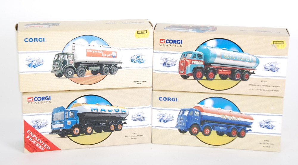 FOUR CORGI CLASSICS `ROAD TRANSPORT` LIMITED EDITION MINT AND BOXED TANKERS, viz 97162 Atkinson