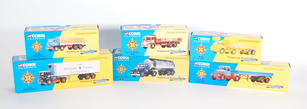 SIX CORGI CLASSICS "FAMOUS HAULIERS" MINT AND BOXED LIMITED EDITION COMMERCIAL VEHICLES include No