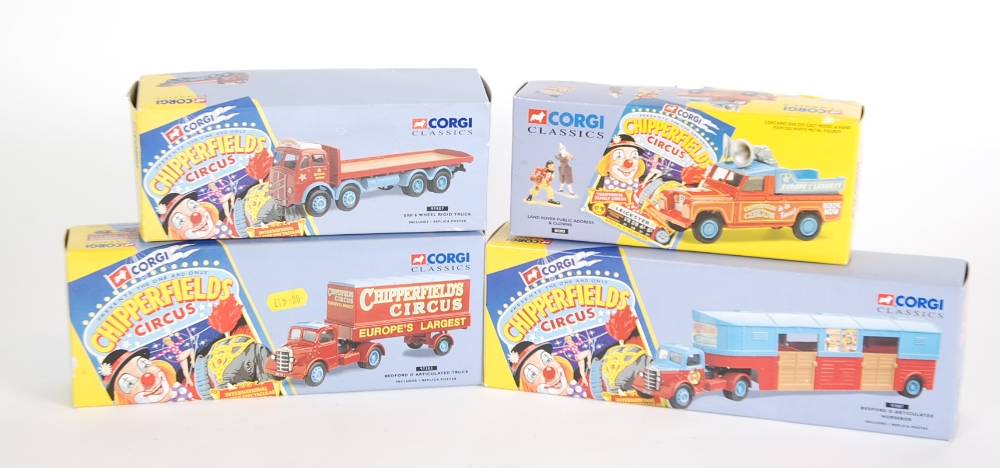 FOUR CORGI CLASSICS CHIPPERFIELD`S CIRCUS LIMITED EDITION MINT AND BOXED VEHICLES includes Bedford O