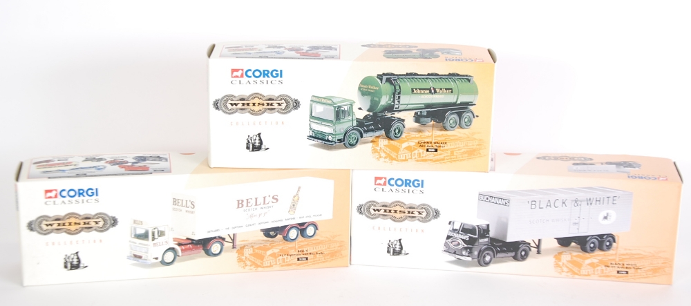 THREE CORGI CLASSICS "WHISKEY COLLECTION" MINT AND BOXED LIMITED EDITION VEHICLES includes Johnnie