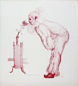 ‡ Tom Merrifield Australian (b.1933), Pierrot smelling a flower, limited edition print, signed and