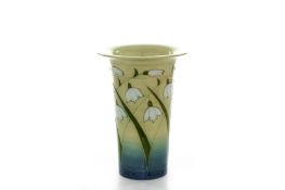 A Dennis China Works ‘Snowdrop’ pattern trumpet vase, designed by Sally Tuffin, of flared