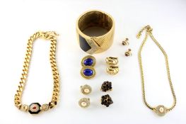 A collection of Christian Dior costume jewellery, predominantly 1980s, comprising two sets of