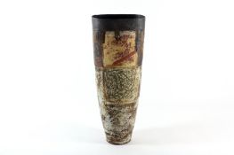 Robin Welch (born 1936), A large Studio Pottery vase, rustically decorated with earthy abstract