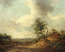 F.H. Sypkens Dutch (1813-1860), Oil on canvas, landscape with figures and cattle, together with