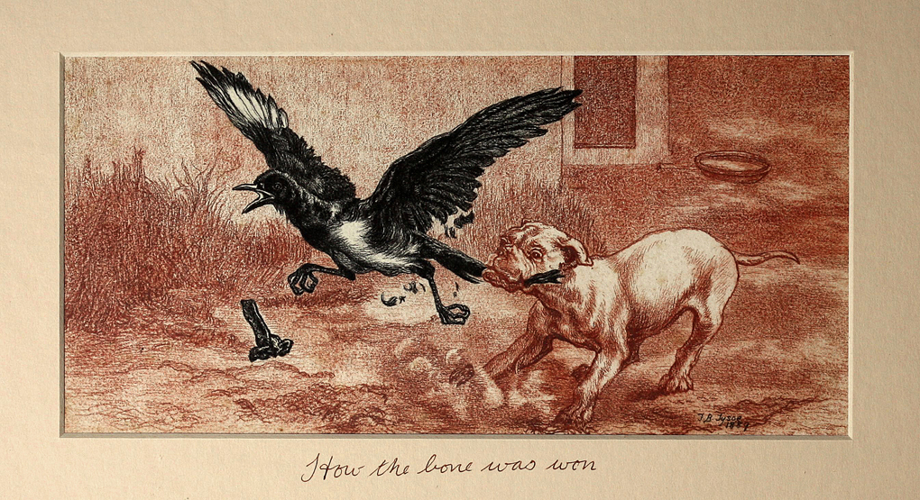 F. B. Tysoe (19th Century), A set of six sketches depicting dog fighting scenes, ‘How the Bone was