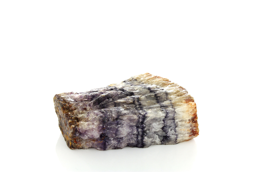 A specimen piece of Blue John in its natural condition, height 7.5cm, width 6cm