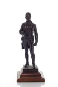 William Grant Stevenson RSA Scottish (1849-1919) A cast bronze figure of Robbie Burns, wearing a