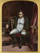 An oil on board of Napoleon possibly late 19th century, unsigned, mounted and framed, 16 x 11.5cm In