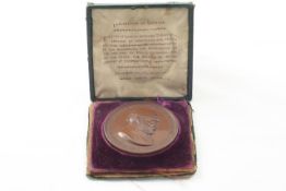 A bronze medal commemorating the visit of his Imperial Majesty Abdul Aziz Sultan of Turkey to London