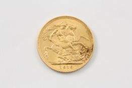 A George V full gold sovereign dated 1915