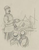 ‡ E. H. Shepard (1879-1976) `Showed all over by an elderly soldier`, pencil drawing, framed and