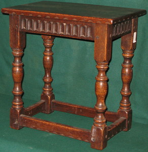 PAIR OF OAK PRIORY STYLE JOINT STOOLS