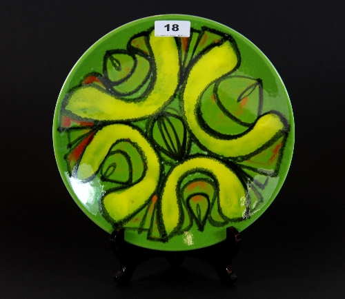 A Poole pottery signed plate