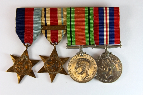 A bar of British WW2 medals including the 8th army Africa star