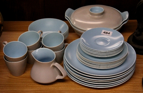 A Poole pottery ""Twin tone"" tea and dinner set