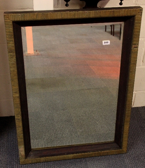 A 1930s painted wooden framed mirror 69cm x95cm