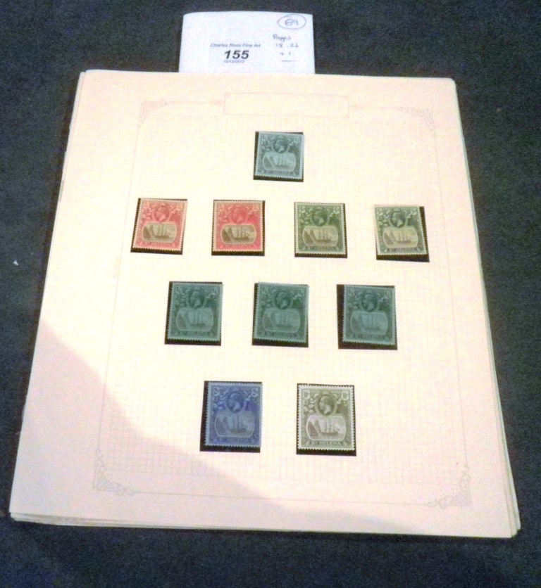 A mint collection of St Helena 1922 - 1937 stamps, values to 10 shillings.