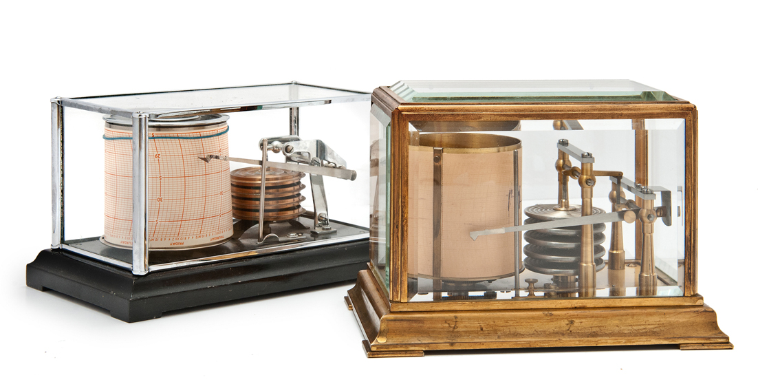 A MID 20TH-CENTURY MINIATURE BAROGRAPH BY W. KOCH, ZURICH, with four-atmosphere pressure drum and