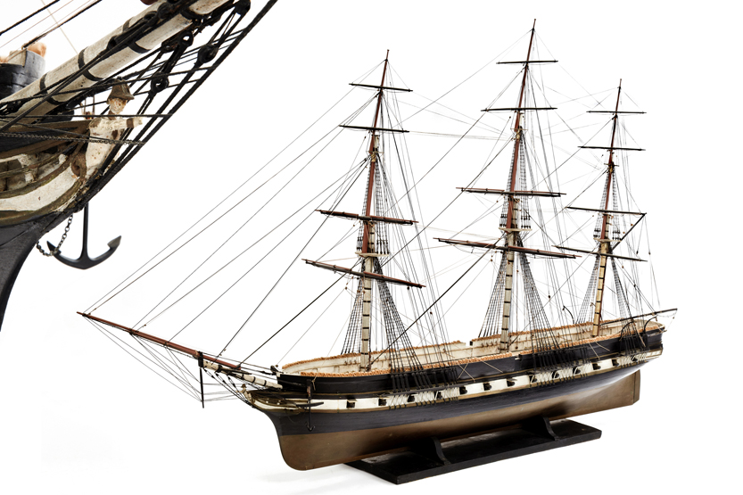 AN HISTORICALLY INTERESTING 19TH-CENTURY CADET TRAINING MODEL OF H.M.S. DAEDALUS (1826), with hull