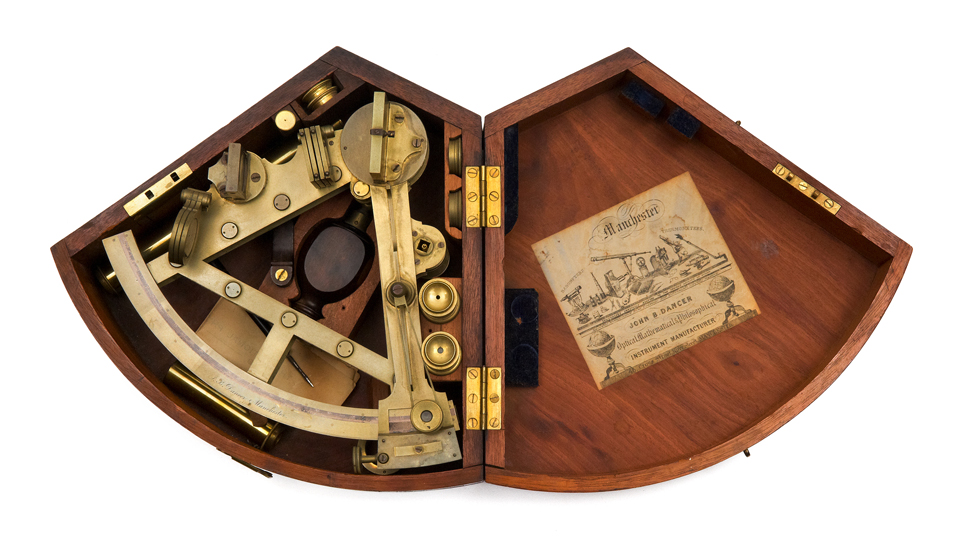 A GOOD MID19TH-CENTURY DOUBLE-FRAMED 6½IN. RADIUS VERNIER SEXTANT BY J.B. DANCER, MANCHESTER, the