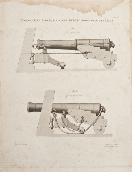 ‘COMMANDER MARSHALL’S NEW MODE OF MOUNTING AND WORKING SHIPS’ GUNS ’, James Marshall, published by